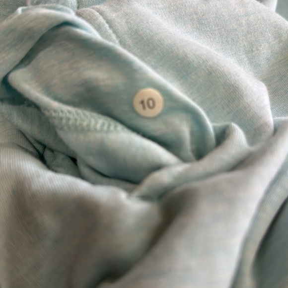 Lululemon All Good Tranquil Blue White Pullover Hoodie Sweatshirt Size 10 EUC - Picture 10 of 10